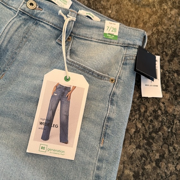 Celebrity Pink High Rise wide leg willow jeans NWT 7/28 - Picture 7 of 10